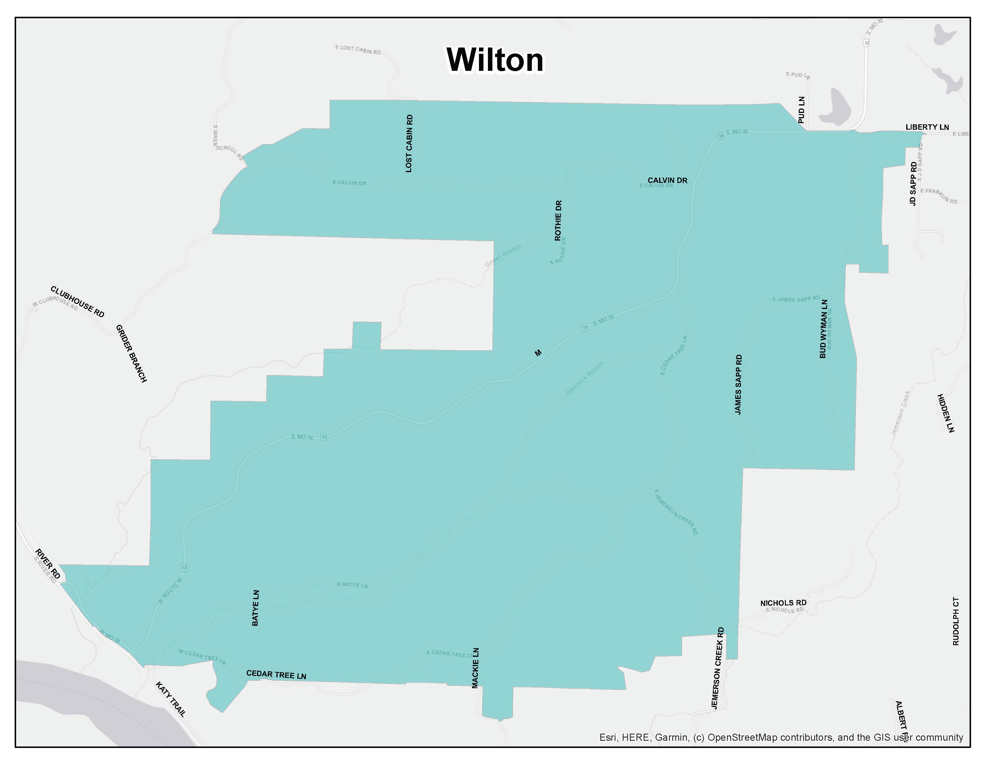 Wilton Area Map