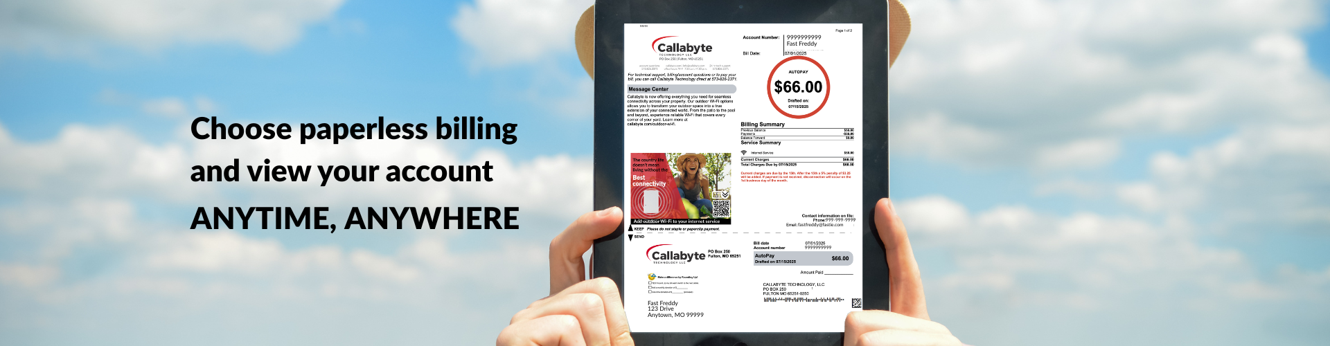 Paperless Bill Header